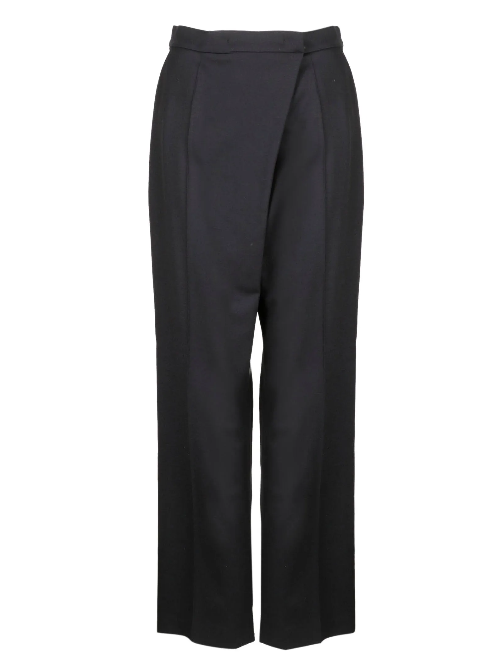 Alberta Ferretti Crossover Straight-Leg Pants