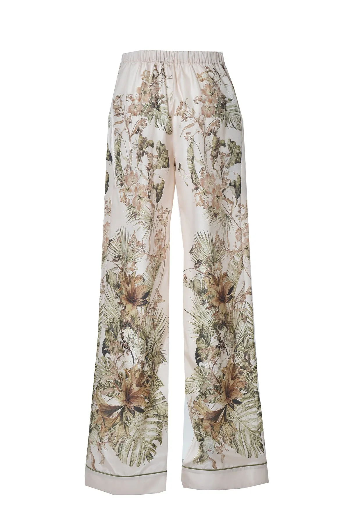 Alberta Ferretti Floral Print Wide Leg Pants