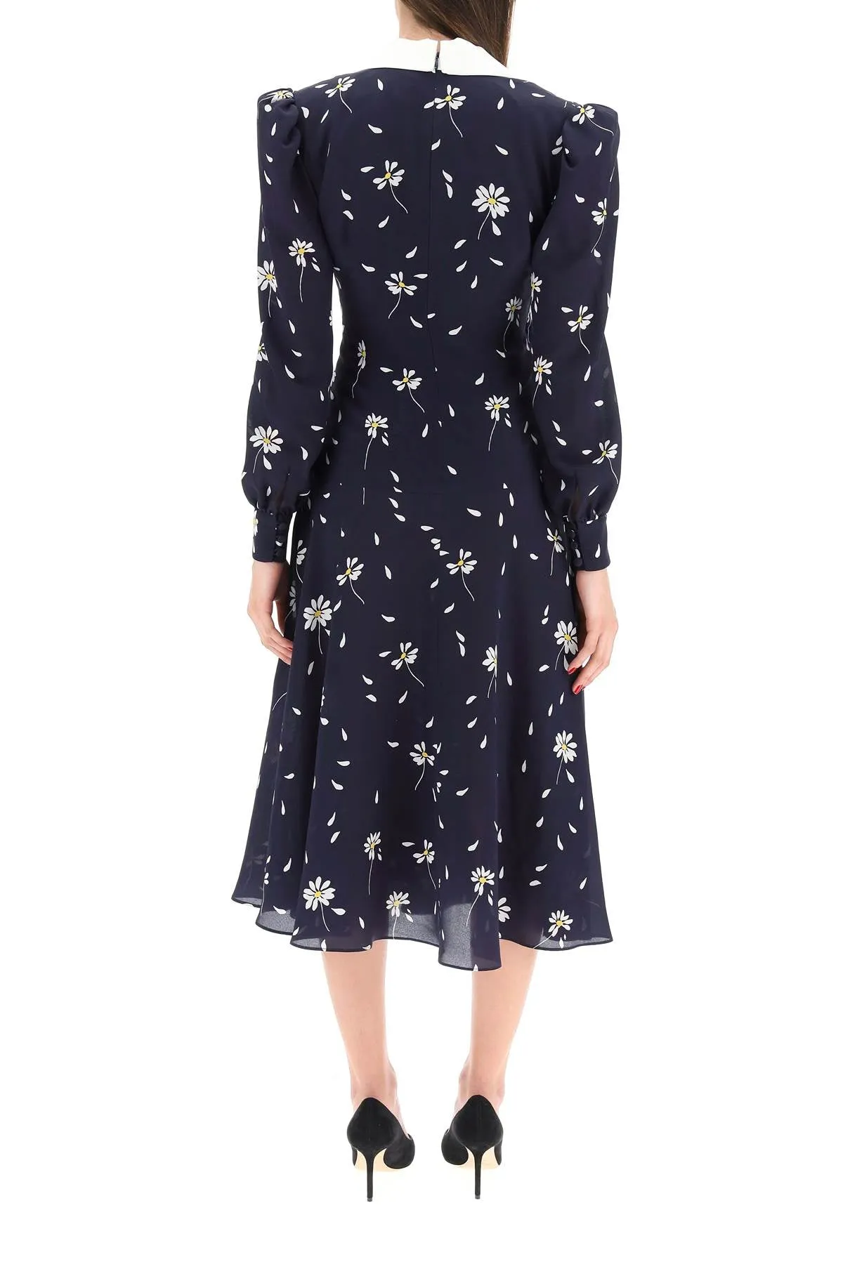 Alessandra Rich Floral Print Midi Dress