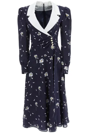 Alessandra Rich Floral Print Midi Dress