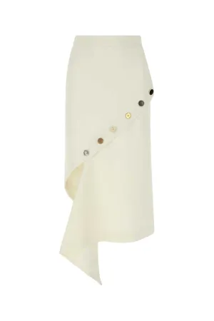 Alexander McQueen Asymmetric Hem Midi Skirt