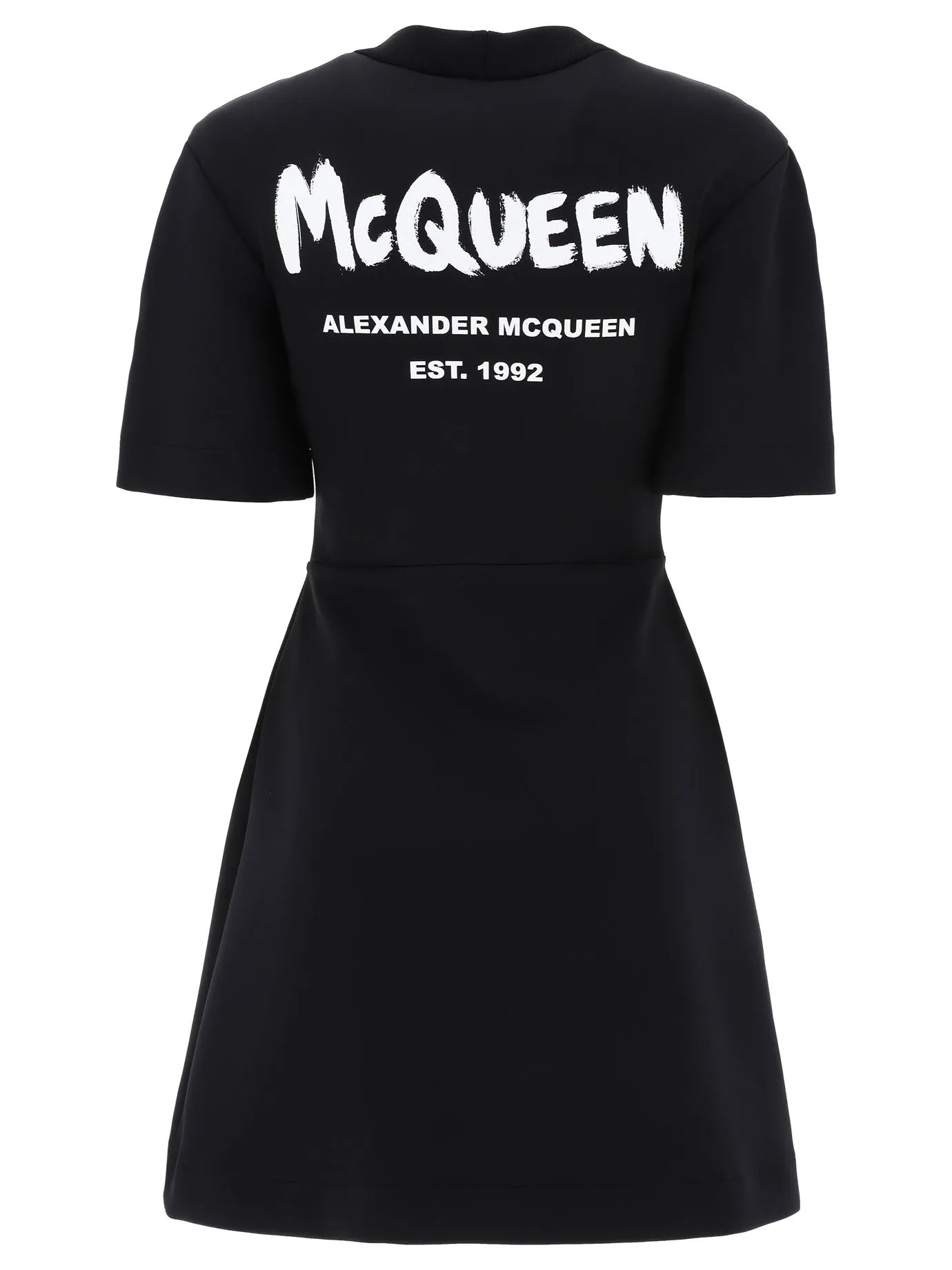 Alexander McQueen Back Logo Printed Dress