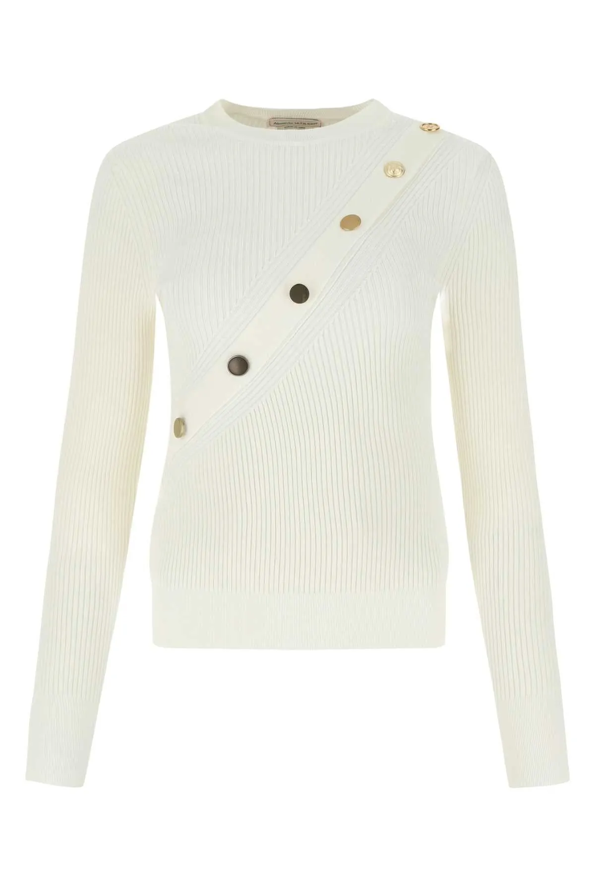 Alexander McQueen Button Detailed Crewneck Top