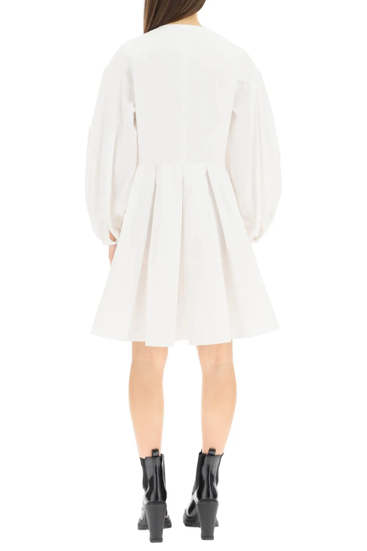 Alexander McQueen Cocoon Sleeve Zipped Mini Dress