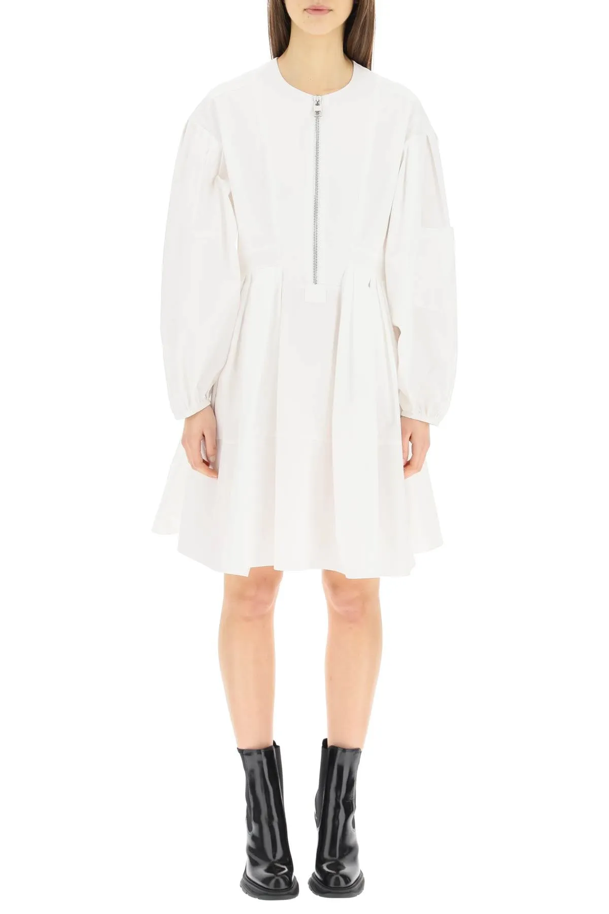 Alexander McQueen Cocoon Sleeve Zipped Mini Dress