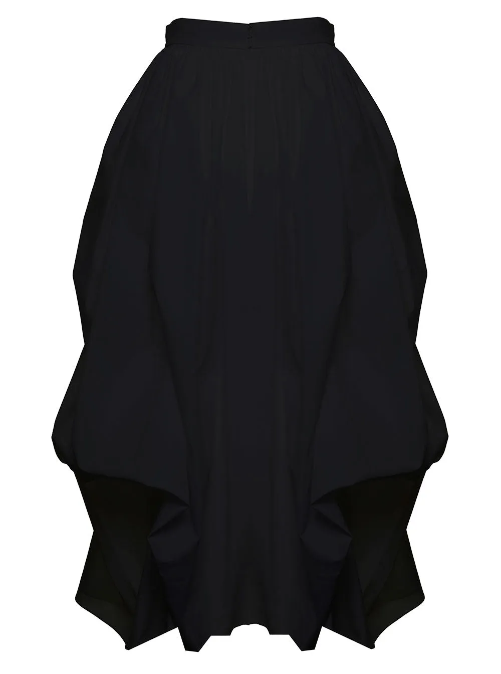 Alexander McQueen High Waist Gathered Midi Skirt