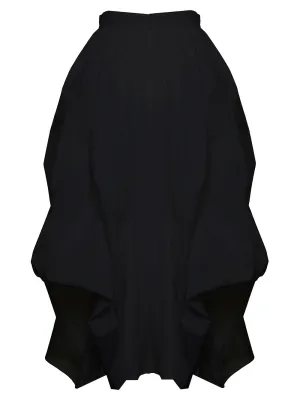 Alexander McQueen High Waist Gathered Midi Skirt