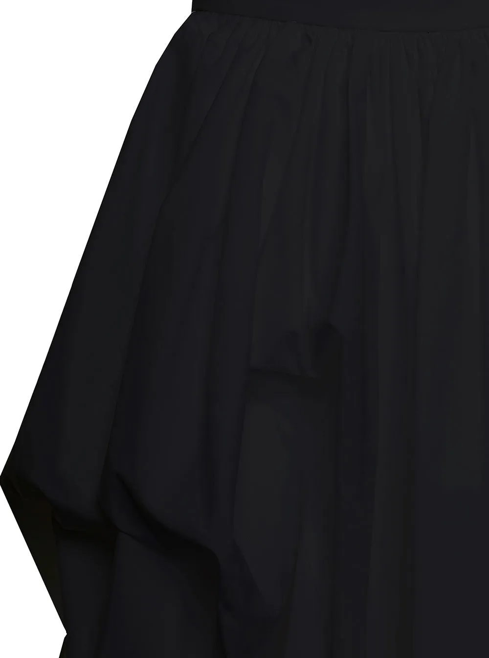 Alexander McQueen High Waist Gathered Midi Skirt