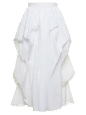 Alexander McQueen High Waist Gathered Skirt