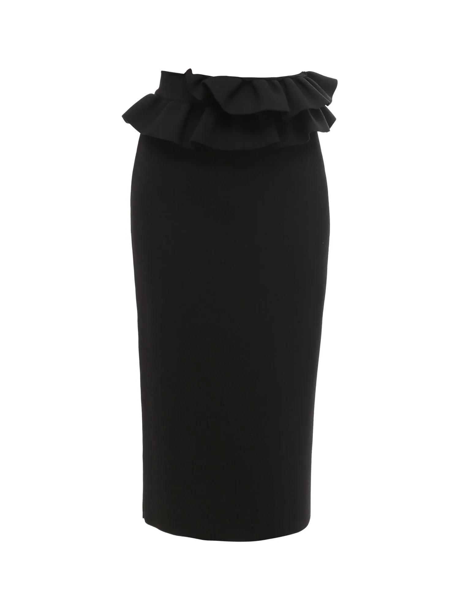 Alexander McQueen High Waist Ruffle-Detailed Midi Skirt