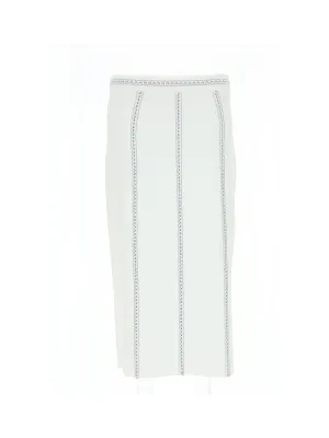 Alexander McQueen High Waist Striped Midi Skirt