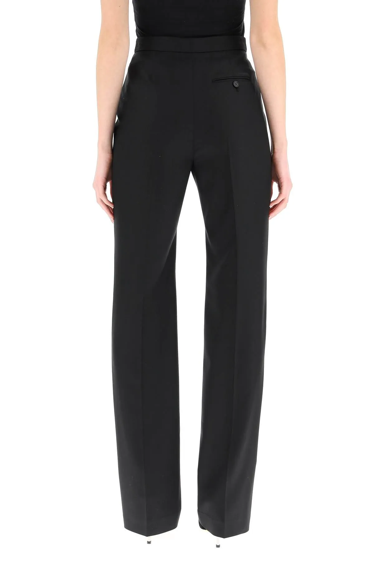 Alexander McQueen High-Waisted Straight Leg Trousers