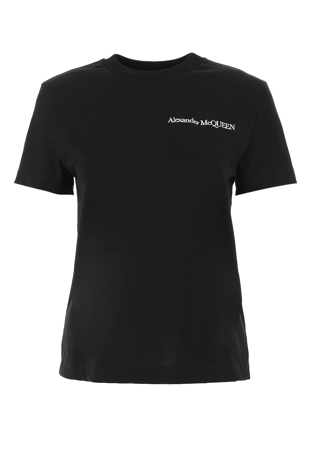 Alexander McQueen Logo Printed Tie-Detailed T-Shirt