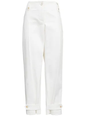 Alexander McQueen Military Cuff Buttoned Ankle Tailored Trousers