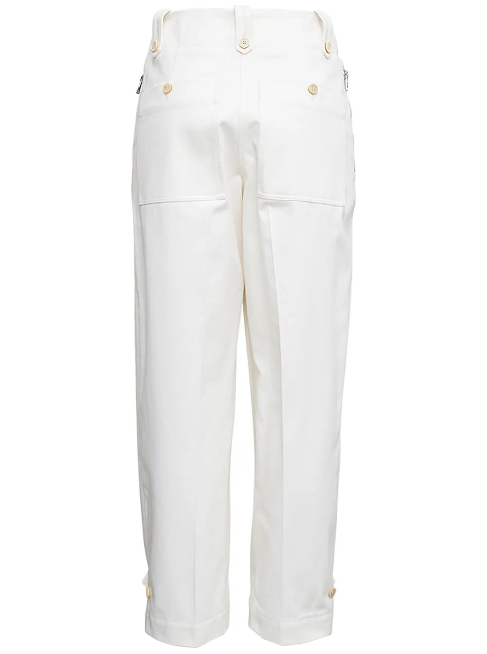 Alexander McQueen Military Cuff Buttoned Ankle Tailored Trousers