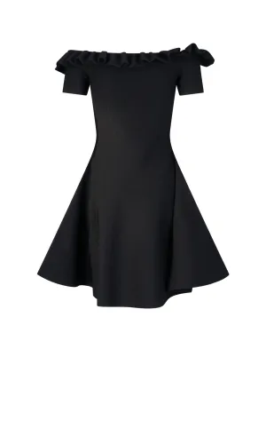 Alexander McQueen Off-Shoulder Mini Dress