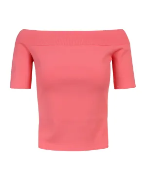 Alexander McQueen Off Shoulder Short-Sleeve Top