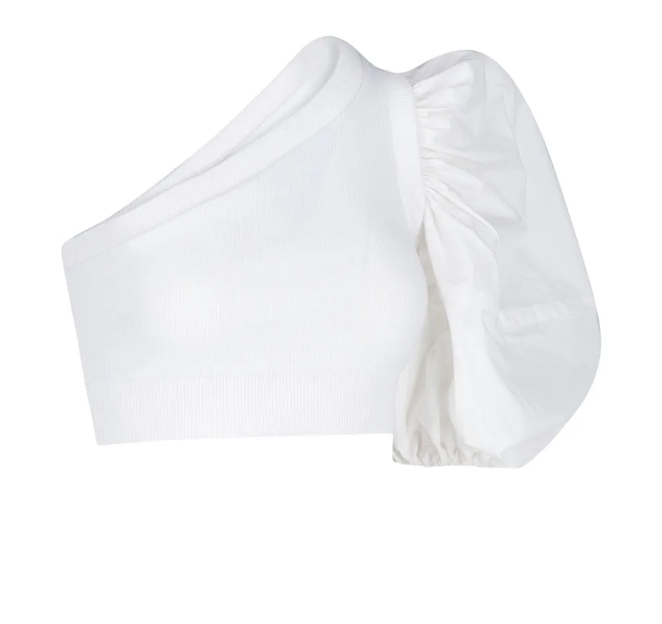 Alexander McQueen One-Shoulder Cropped Top