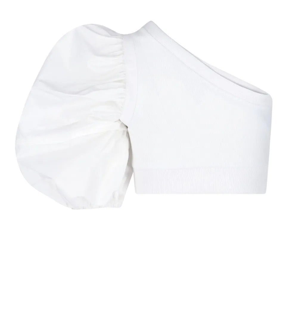 Alexander McQueen One-Shoulder Cropped Top