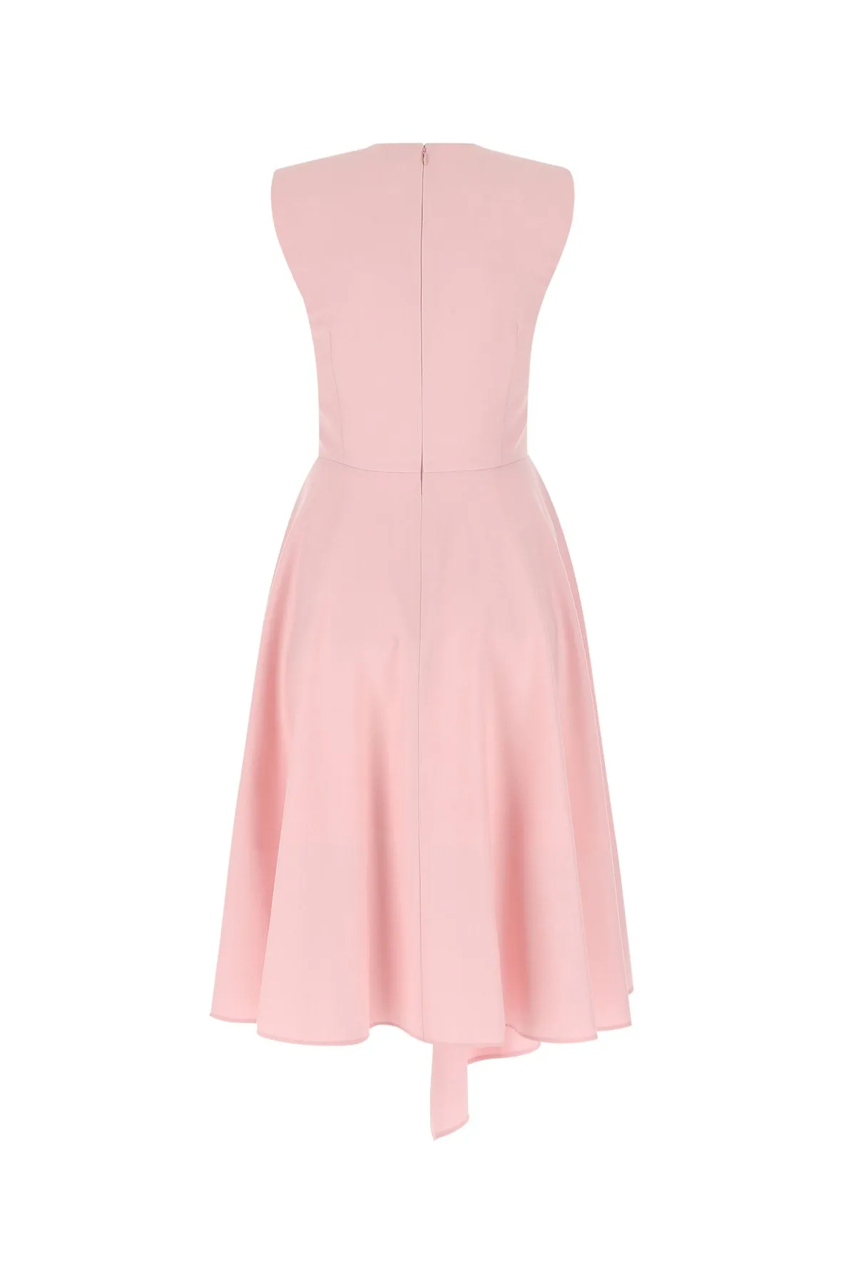 Alexander McQueen Pleated Sleeveless Midi Dress