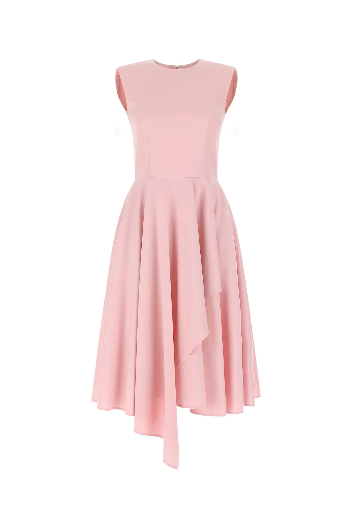 Alexander McQueen Pleated Sleeveless Midi Dress