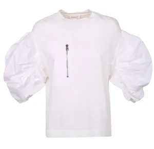 Alexander McQueen Puff-Sleeve Crewneck T-Shirt