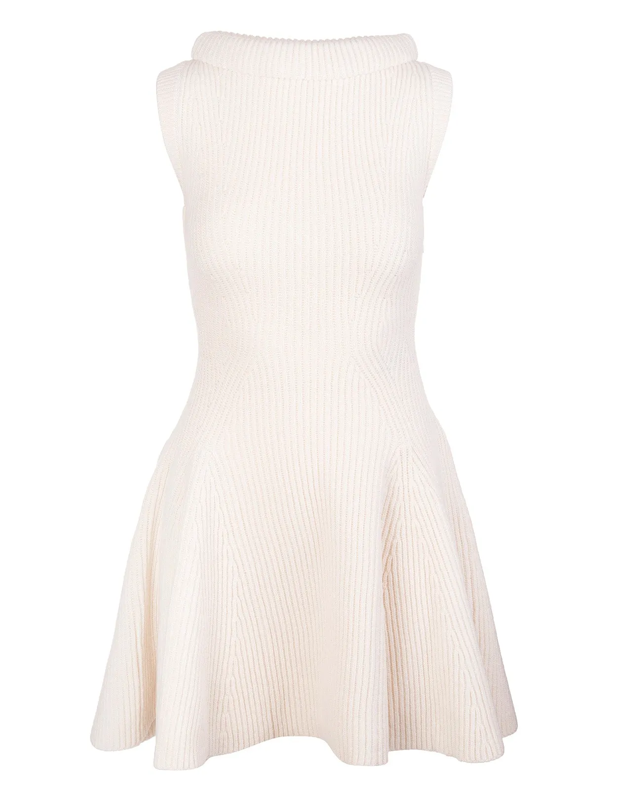 Alexander McQueen Sleeveless Knitted Flare Dress