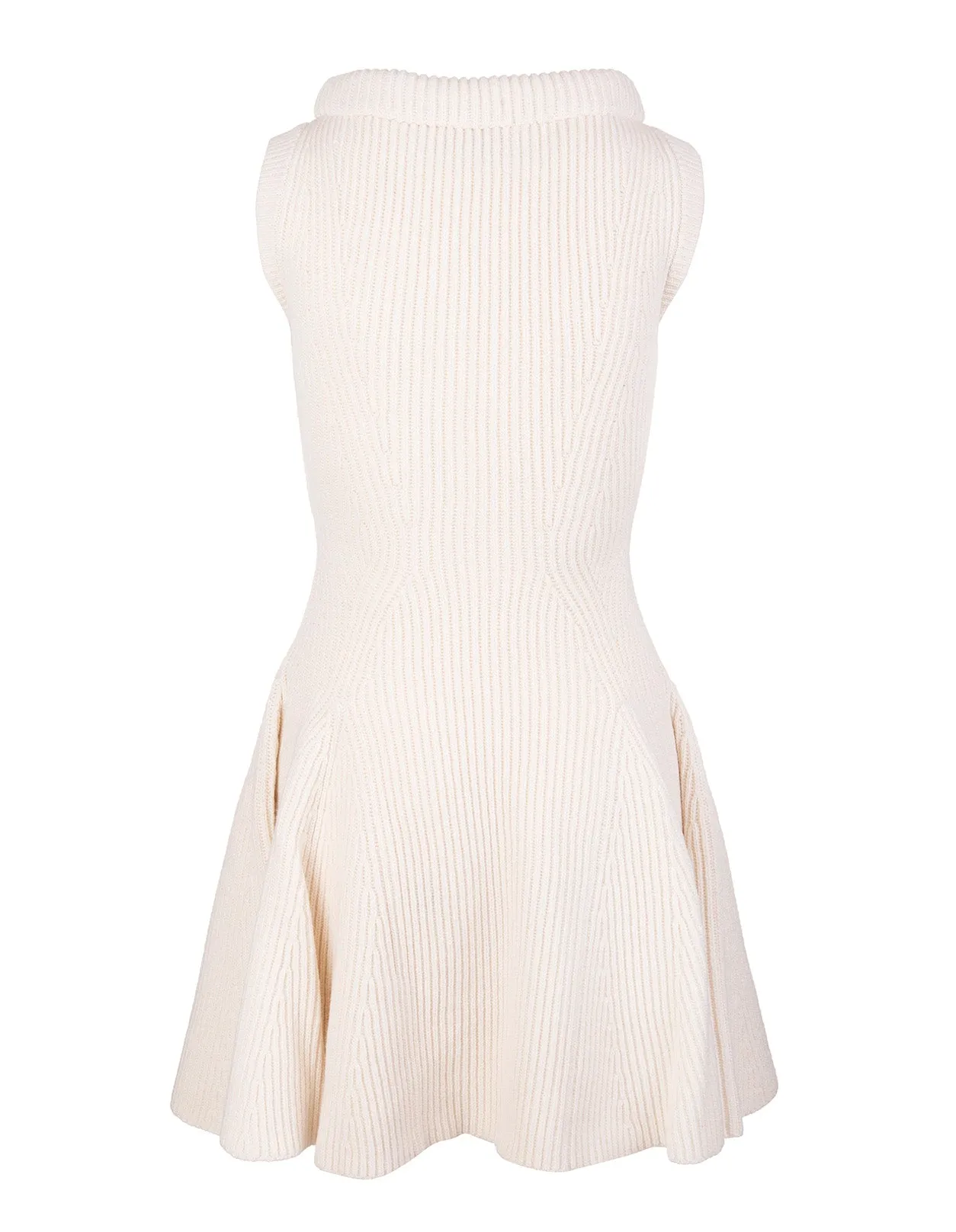 Alexander McQueen Sleeveless Knitted Flare Dress