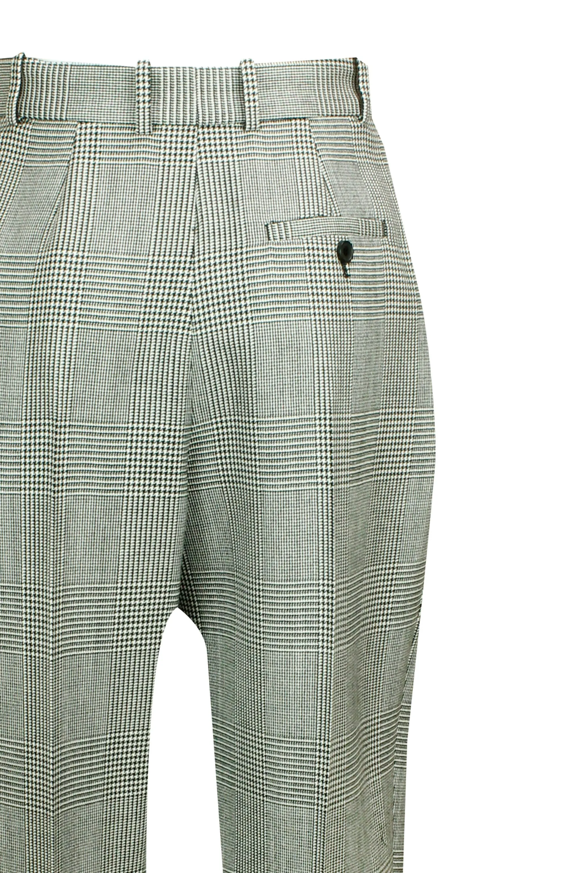 Alexander McQueen Turn-Up Cuff Checked Tailored Trousers