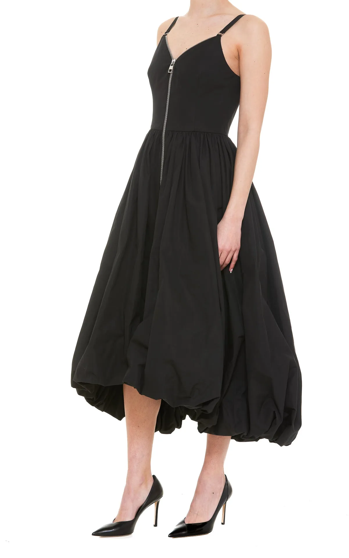Alexander McQueen Zip Parachute Midi Dress