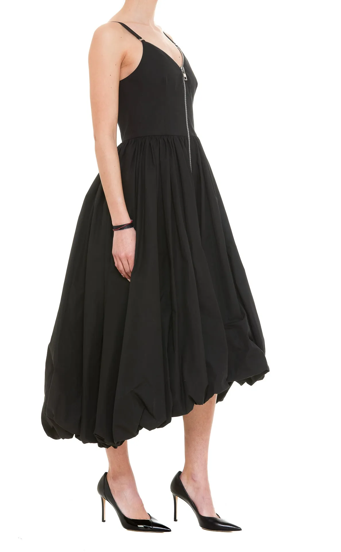 Alexander McQueen Zip Parachute Midi Dress