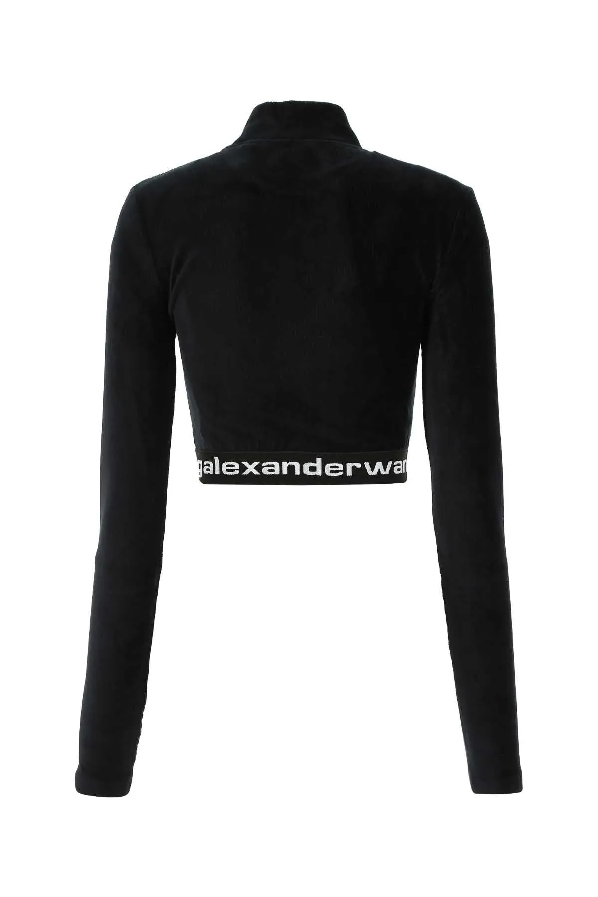 Alexander Wang Corduroy Cropped Mock Neck Top