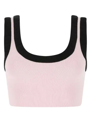 Alexander Wang Logo Trim Knitted Bra Top