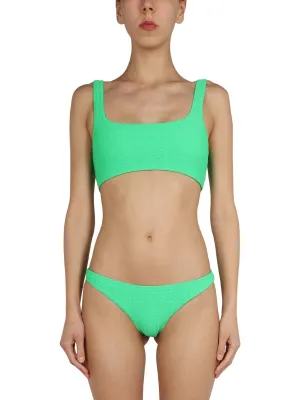 Alexander Wang Textured Logo Jersey Bikini Top
