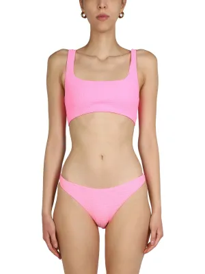 Alexander Wang Textured Logo Jersey Bikini Top