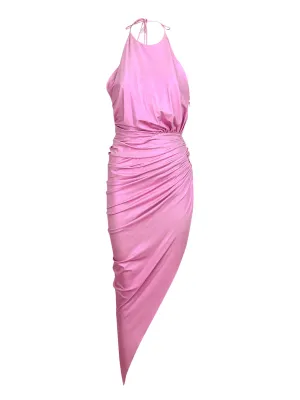 Alexandre Vauthier Halterneck Metallic Asymmetric Dress