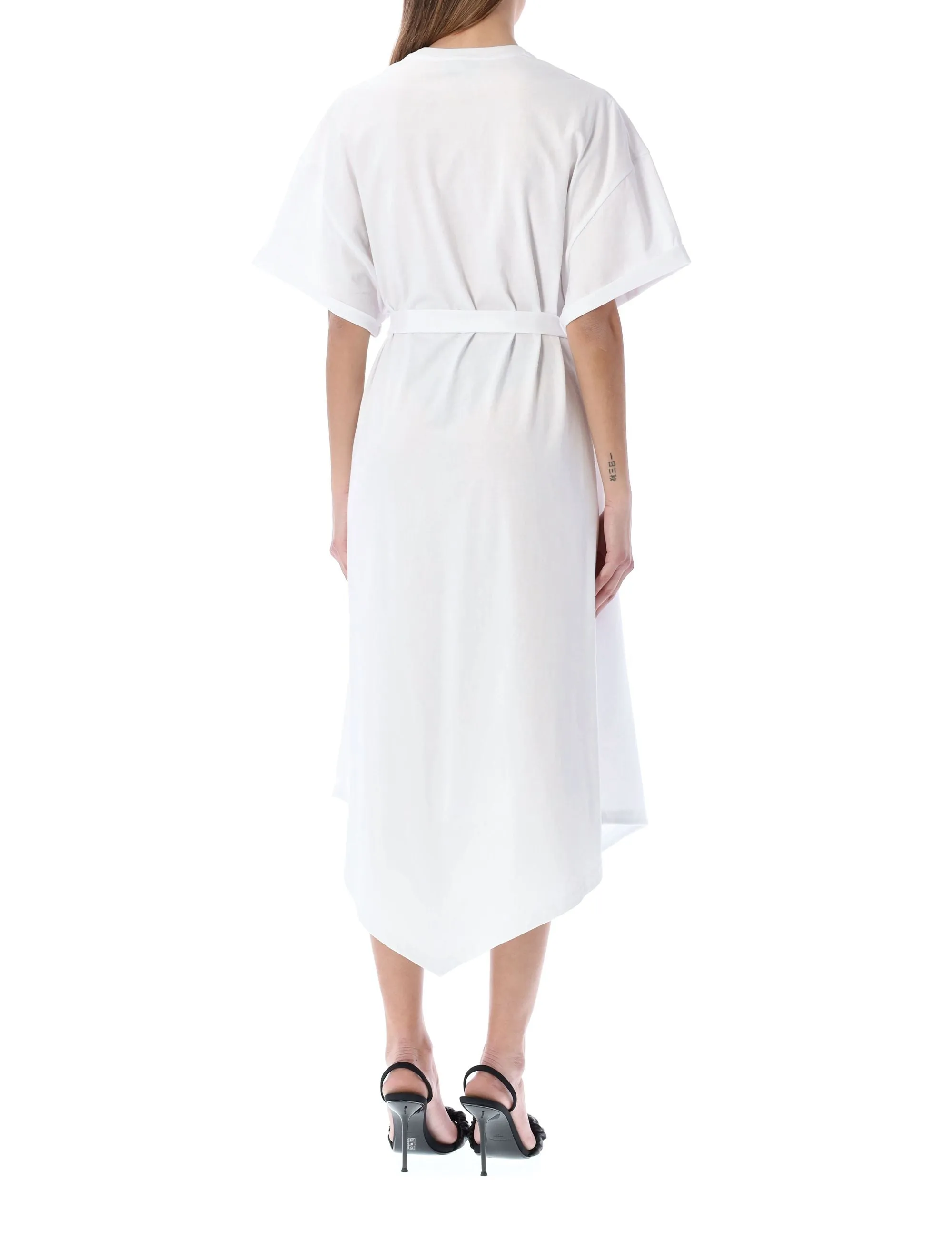 Alexandre Vauthier Tie-Waist Midi T-Shirt Dress