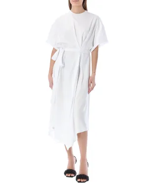 Alexandre Vauthier Tie-Waist Midi T-Shirt Dress