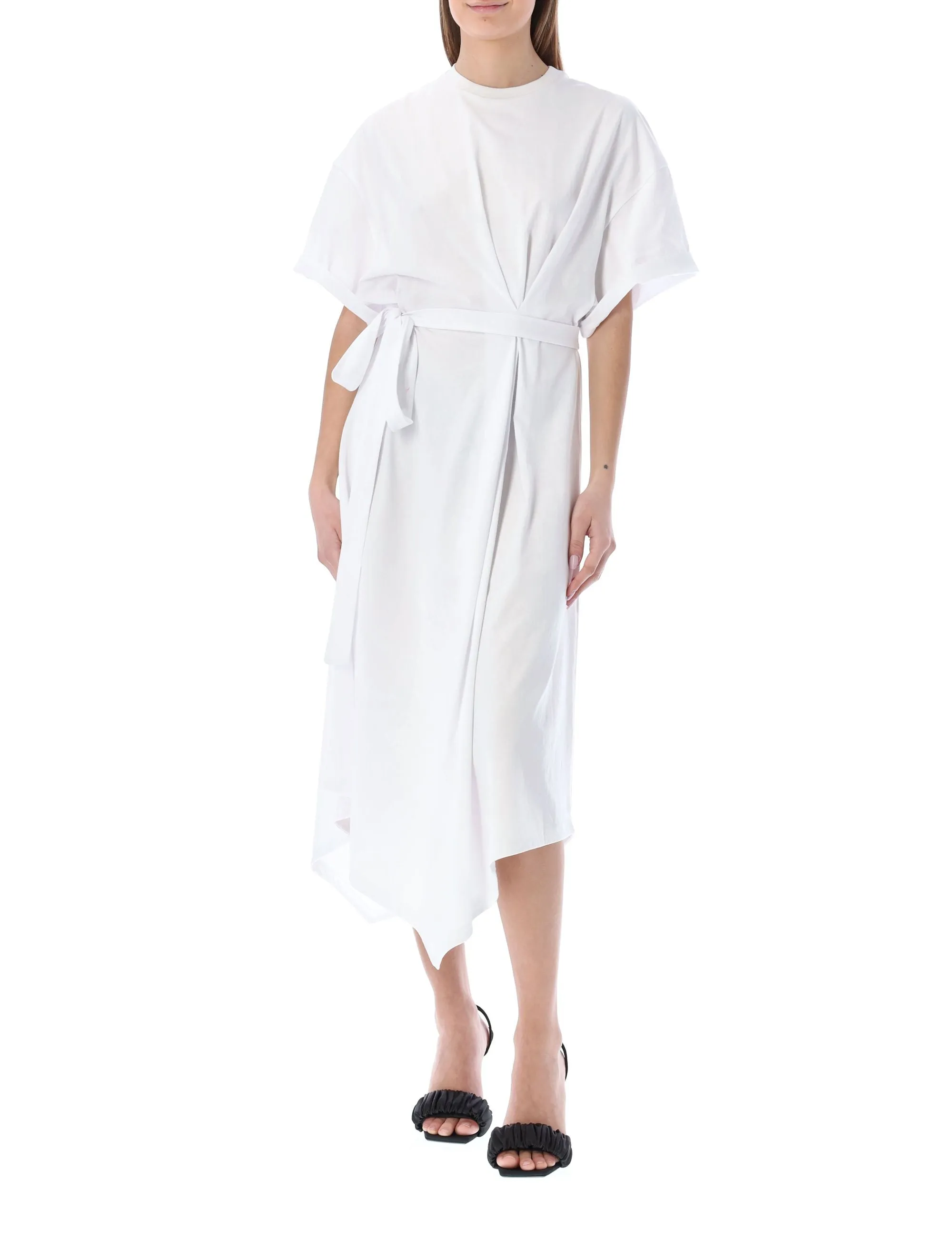 Alexandre Vauthier Tie-Waist Midi T-Shirt Dress