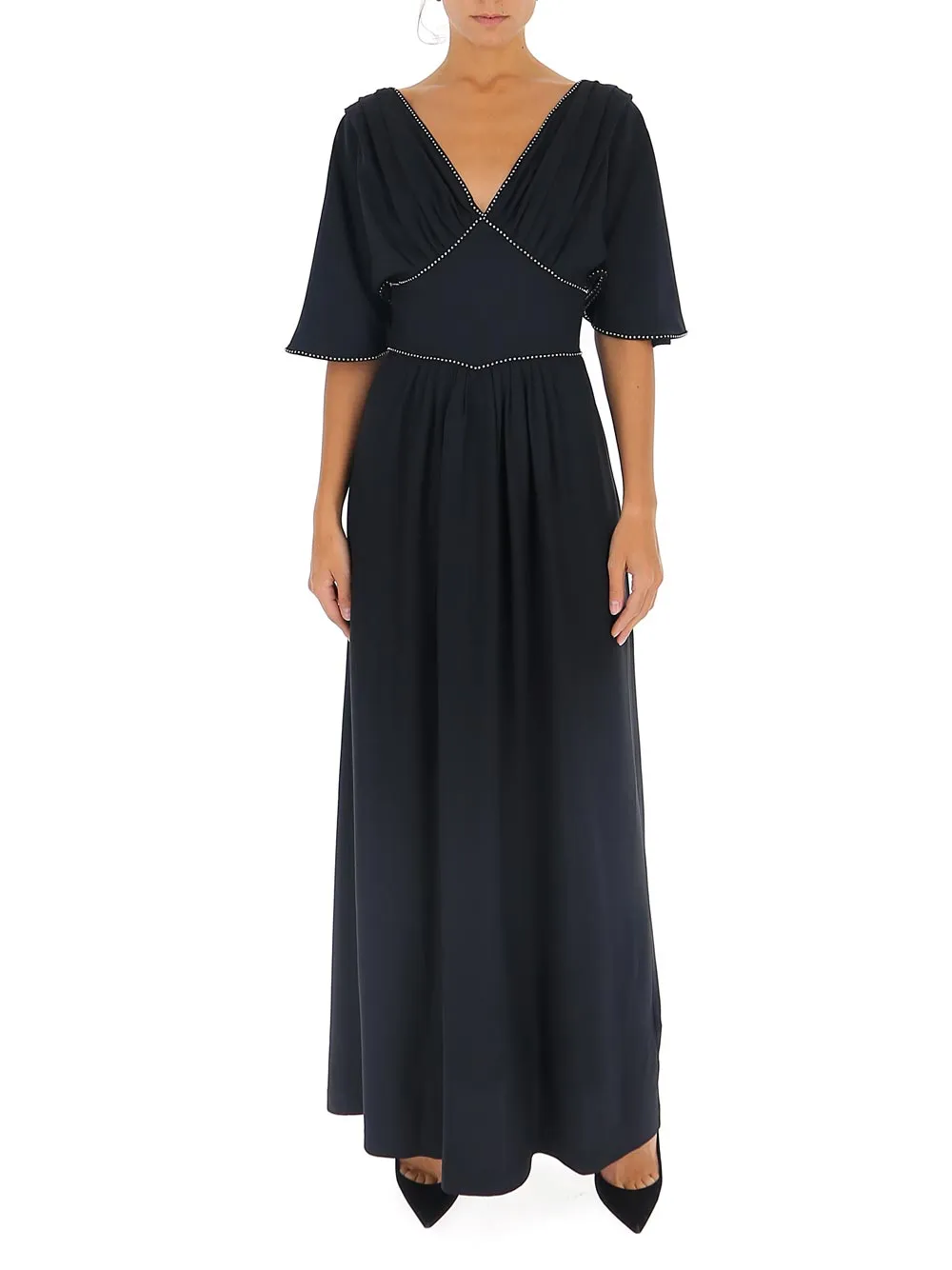 Amen Embellished V-Neck Maxi Dress
