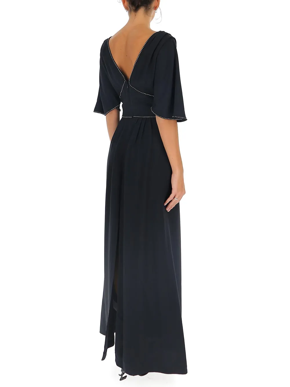 Amen Embellished V-Neck Maxi Dress