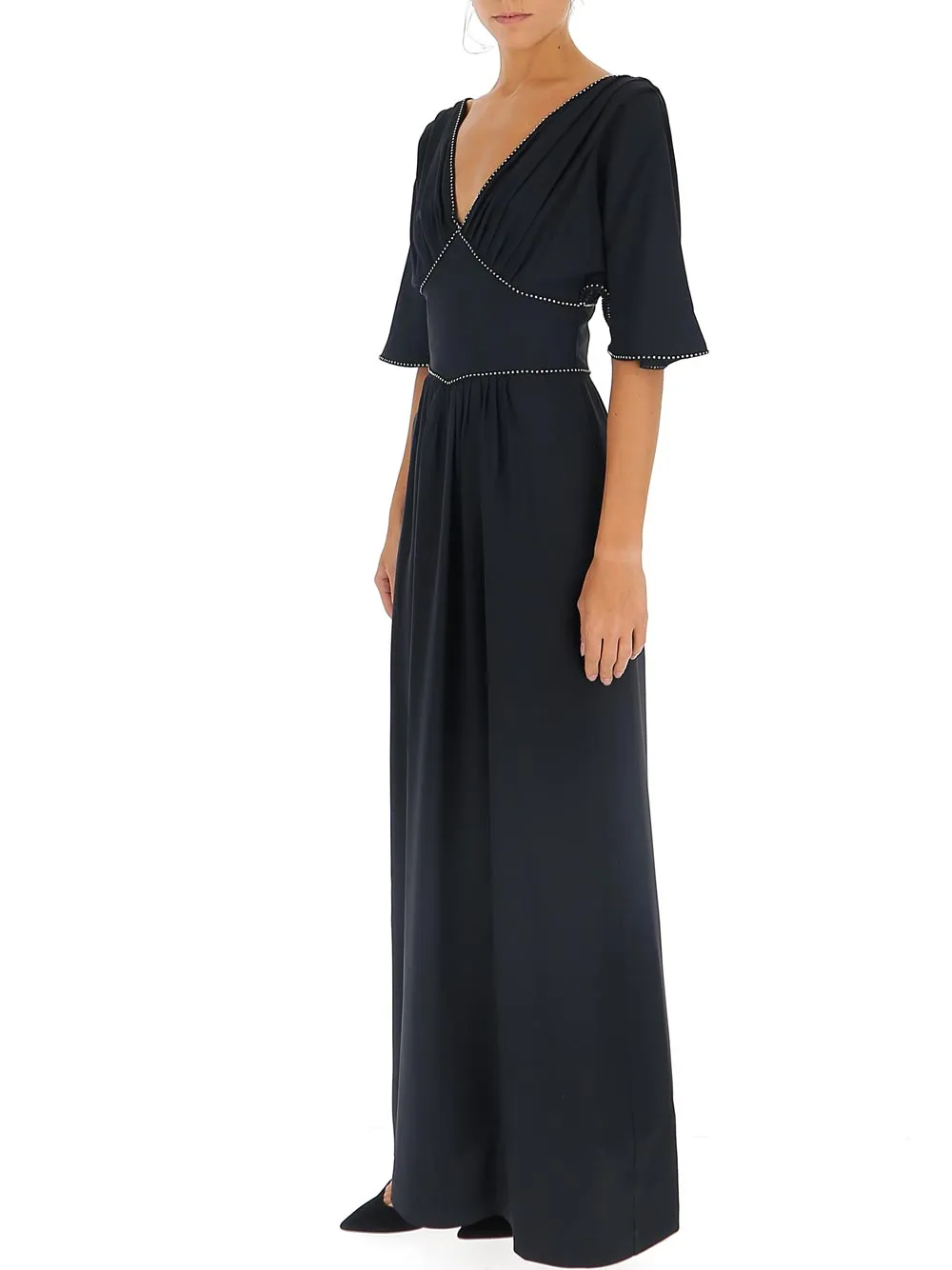 Amen Embellished V-Neck Maxi Dress