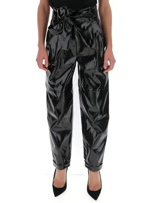 Amen High Waist Turn-Up Brim Trousers