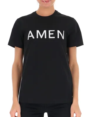 Amen Logo Embellished Crewneck T-Shirt