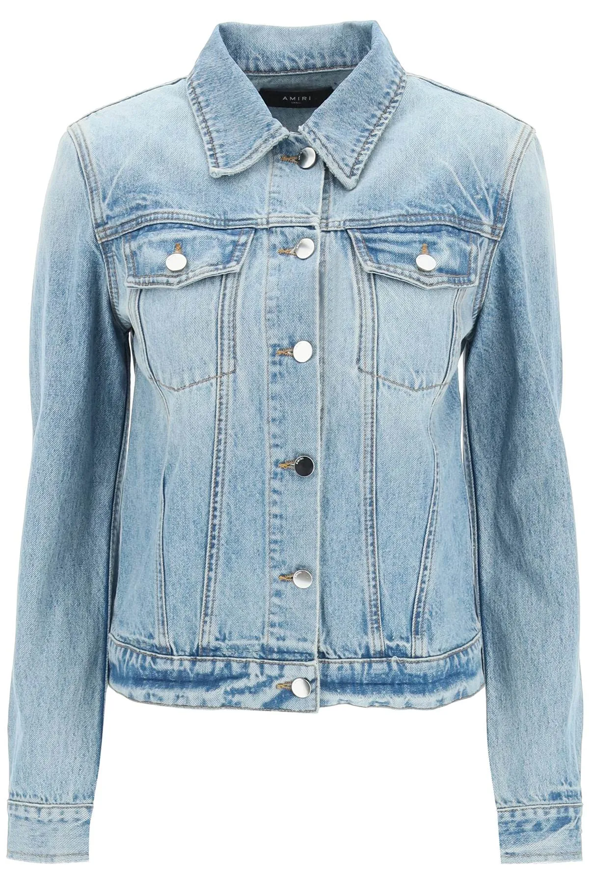 Amiri Buttoned Long-Sleeved Denim Jacket