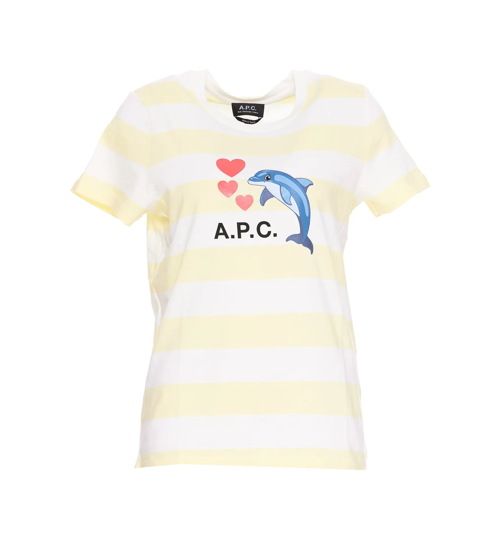 A.P.C. Graphic Printed Striped T-Shirt