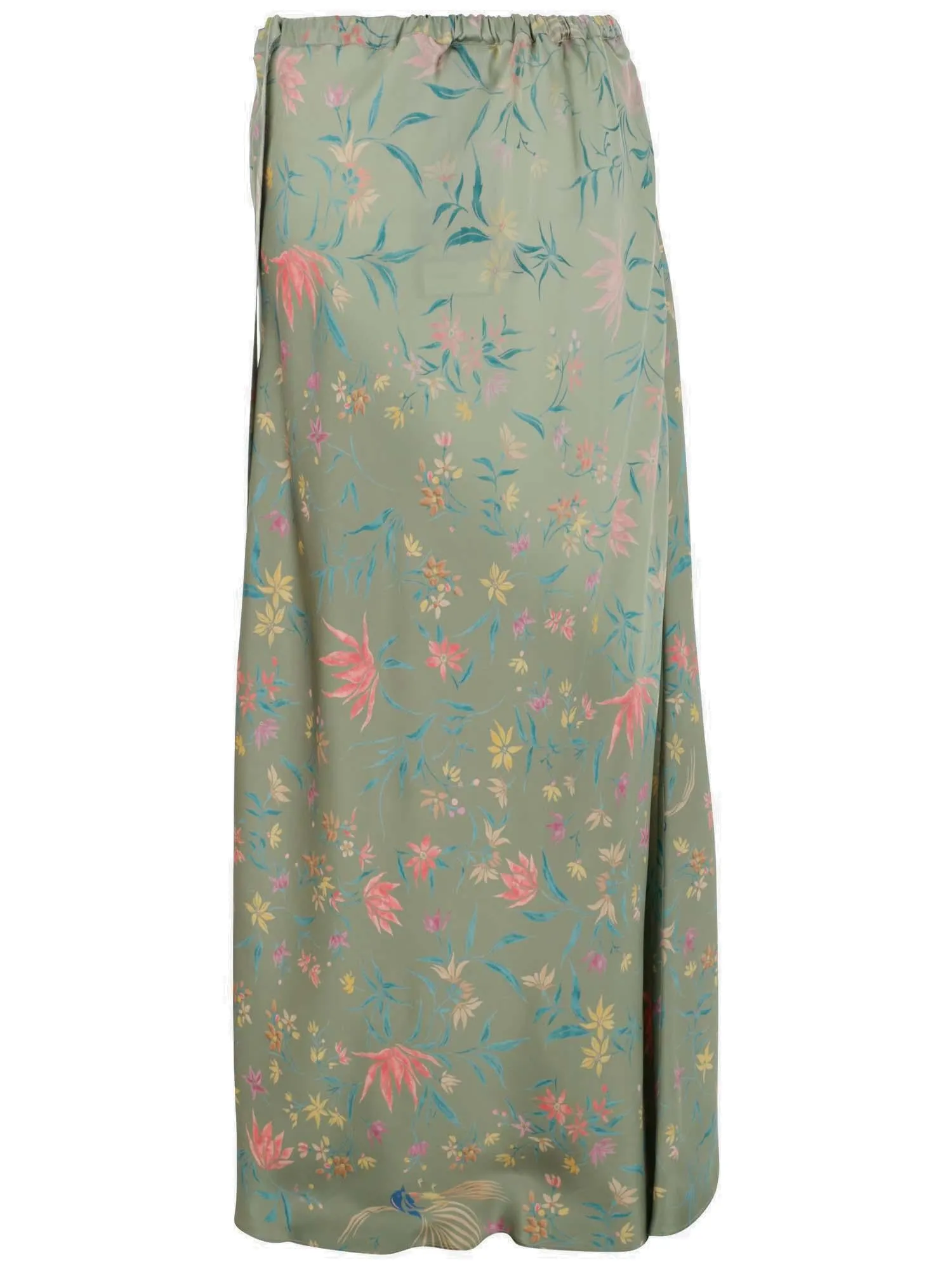 Apesi Allover Floral Printed High-Waisted Skirt