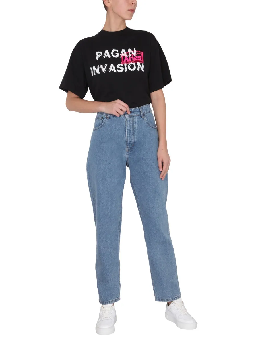 Aries Pagan Invasion Printed T-Shirt