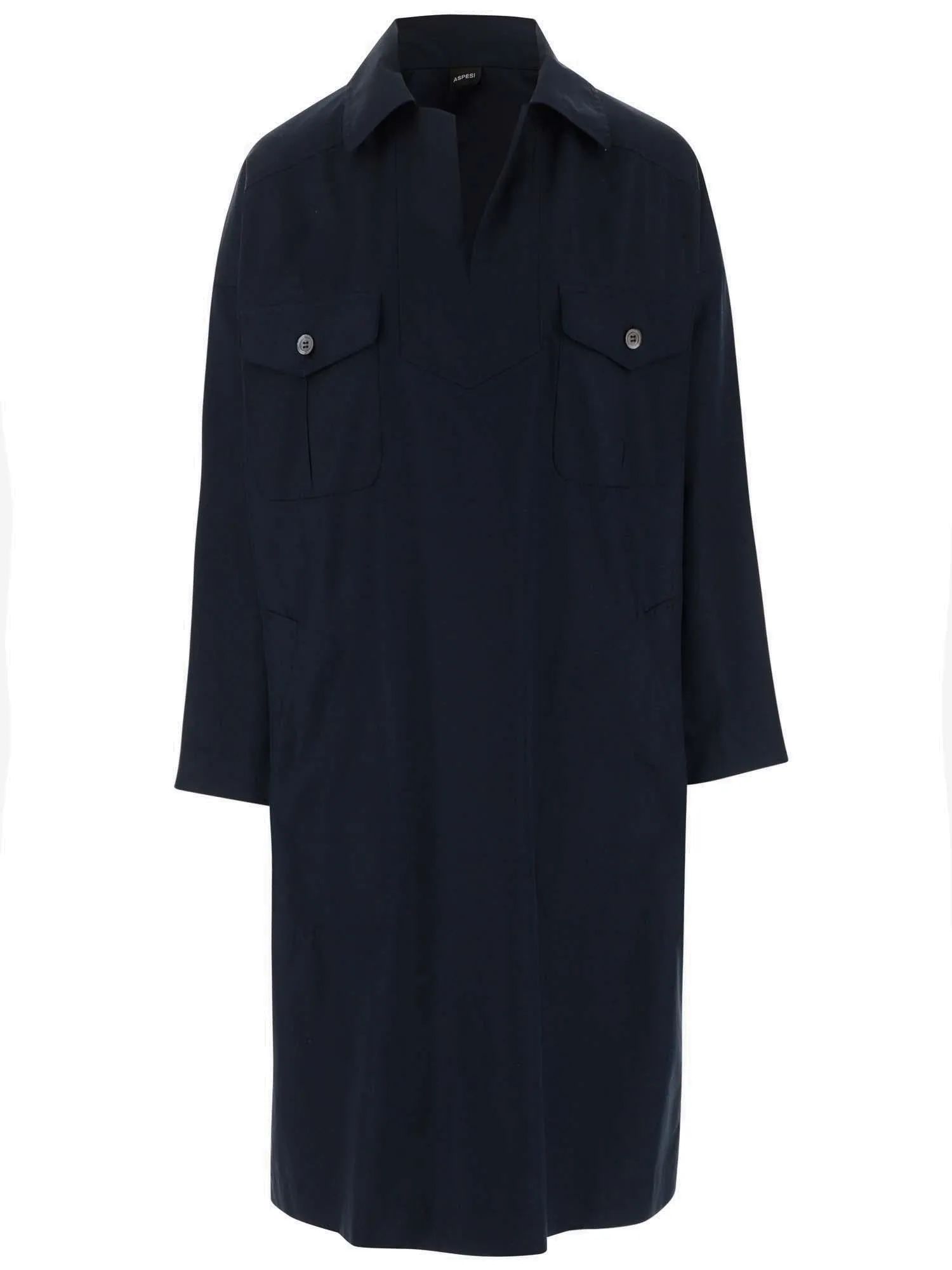 Aspesi Tunic-Style Long Sleeved Midi Dress