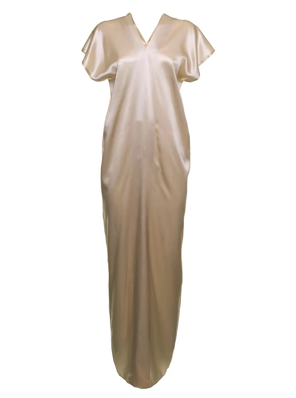 Aspesi V-Neck Short-Sleeved Maxi Dress